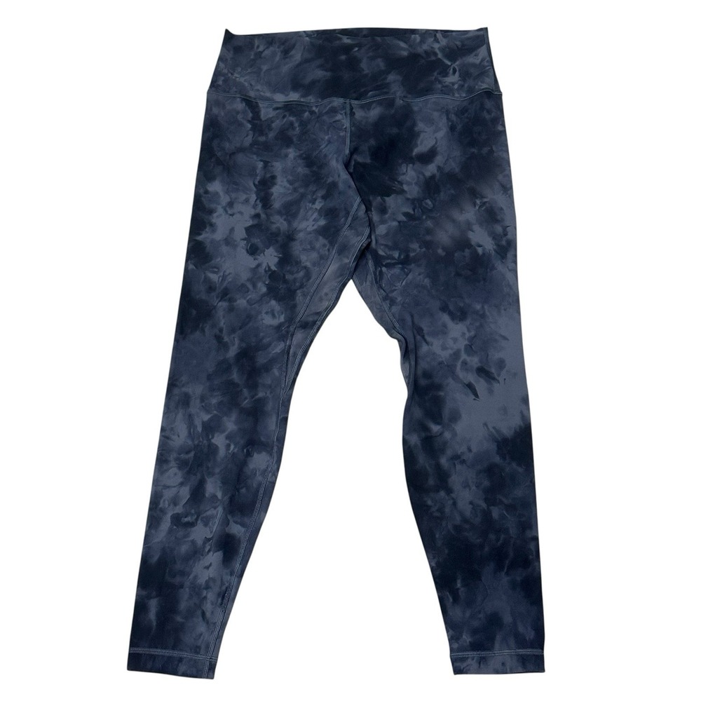 Lululemon Women Align HR 25" Pants Diamond Dye Lunar Rock Navy Size 14 Leggings